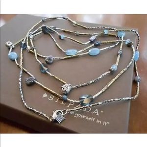 SILPADA STERLING SILVER QUARTZITE KYANITE BRASS